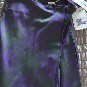 Burberry Purple and Green Tartan Kilt